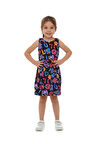 Jelly Balloon Kız Çocuk Desenli Kolsuz Elbise
