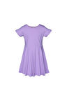 Lila Renkli Basic Kız Çocuk Kısa Kollu Elbise