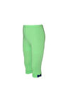 Pastel Yeşil Basic Kız Çocuk Fiyonklu Diz Altı Tayt Kapri