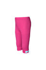 Fuşya Basic Kız Çocuk Fiyonklu Diz Altı Tayt Kapri