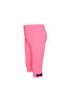 Fosfor Fuşya Basic Kız Çocuk Fiyonklu Diz Altı Tayt Kapri