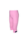 Pembe Basic Kız Çocuk Fiyonklu Diz Altı Tayt Kapri