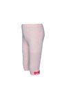 Koyu Pembe Melanj Basic Kız Çocuk Fiyonklu Diz Altı Tayt Kapri