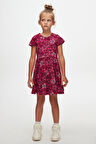 Pointing Stars Kız Çocuk Desenli Kısa Kollu Elbise