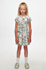 Fairy Garden Kız Çocuk Desenli Kısa Kollu Elbise
