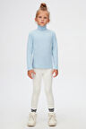 Mavi Melanj Basic Kışlık Tam Balıkçı Yaka Uzun Kollu Kız Çocuk Tişört