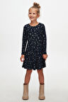 Botanic Love Kız Çocuk Desen Uzun Kol Elbise