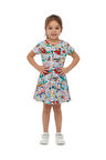 Cartoon Network Kız Çocuk Desenli Kısa Kollu Elbise