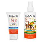 Solaris Tüm Cilt Tipleri İçin Güneş Kremi SPF 50+ (50 ml) ve Çocuk Güneş Kremi Sprey SPF 50+ (150 ml)