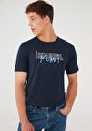 Mavi İstanbul Baskılı Lacivert Tişört 067114-34319