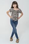 Leopar Desenli  Bluz