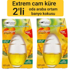 Extrem Cam Küre Oda Ortam Ev Ofis Araç Banyo Kokusu Mango 2 x 100 ML
