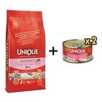 Unique Mother and Baby Cat Düşük Tahıllı Tavuklu ve Balıklı Kedi Maması 2 Kg + 2 Adet Unique Gold Series Sığır Etli Konserve Yaş Kedi Maması 85 Gr