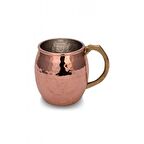 Turna Bakır Riva Bardak El Dövme 550 Ml Kırmızı Turna0466-1