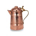 Turna Bakır Hanımeli Sütlük 1150Ml El Dövme Kırmızı Turna4809-1