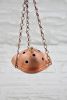 Turna Bakır Cadı Kazanı Askılı Zincirli Tütsülük & Buhurdanlık Skoç