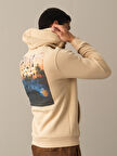 Xint Bej Regular Fit Baskılı Sweatshirt