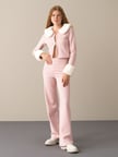 Xint Pembe Regular Fit Ekose Pantolon