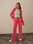 Xint Pembe Pamuk Dokulu Regular Fit Sweat Pantolon