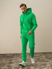 Xint Yeşil Pamuk Dokulu Regular Fit Sweatshirt