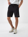 Siyah Regular Fit Pamuklu Şort