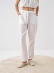 Beyaz Regular Fit Pamuklu Pantolon