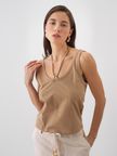 Camel Regular Fit Pamuklu Bluz