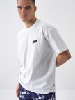 Beyaz Regular Fit Pamuklu Tişört