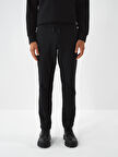 Xint Siyah Esnek Dokulu Regular Fit Jogger Pantolon