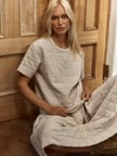 Xint Naturel Kapitone Dokulu Oversize Bluz