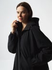 Xint Siyah Esnek Dokulu Oversize Mont
