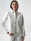Xint Ekru Pamuk Dokulu Oversize Ceket