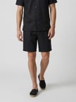 Xint Siyah %100 Keten Regular Fit Şort
