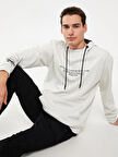 LCW Casual Gri Uzun Kollu Baskılı Erkek Hoodie