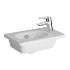 VitrA Zentrum 7789B003-0029 Sağ Armatür Delikli Etajerli Lavabo, 45x28, Beyaz