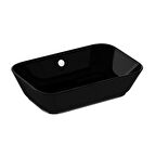 VitrA Geo 7452B070-0012 Dikdörtgen Çanak Lavabo, 60 cm, Siyah