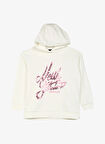 Caterpillar Ekru Kız Çocuk Kapüşon Yaka Sweatshirt C3WG-SWT101