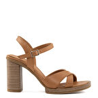 Kadın Carmona Topuklu Sandalet-Taba | 36