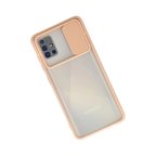 Samsung Galaxy A71 Kılıf Palm Buzlu Kamera Sürgülü Silikon - Pembe