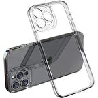 Iphone 14 Pro Kamera Korumalı Şeffaf Yumuşak Silikon