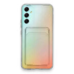 Samsung Galaxy A34 5G Kılıf Cardy Şeffaf Kartlık Cepli Kapak