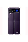 Fuchsia Samsung Galaxy Z Flip 4 ile Uyumlu Kılıf HBC-155 Lizbon Kapak - Derin Mor