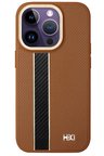 Fuchsia iPhone 14 Pro ile Uyumlu Kılıf HBC-163 Times Kapak - Kahverengi