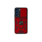 Samsung Galaxy S23 Kılıf Pars Lens Yüzüklü Silikon - Kırmızı