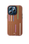 Fuchsia iPhone 14 Pro Max ile Uyumlu Kılıf HBC-221 Roma Kapak - Kahverengi