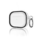 Movenchy Shiny Airpods Pro 2 ( 2.Nesil ) Şeffaf Kılıf - Siyah