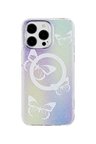 Fuchsia iPhone 15 Pro Max ile Uyumlu Tanya Kablosuz Şarj Özellikli Kapak - Desen 7