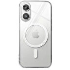Newface Magneticsafe iPhone 16 Silikon Kılıf - Şeffaf