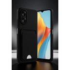 Oppo A38 Kılıf Kelvin Kartvizitli Silikon - Koyu Yeşil