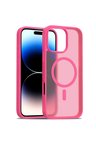 Fuchsia iPhone 16 Pro ile Uyumlu Jota Kablosuz Şarj Özellikli Kapak - Rose